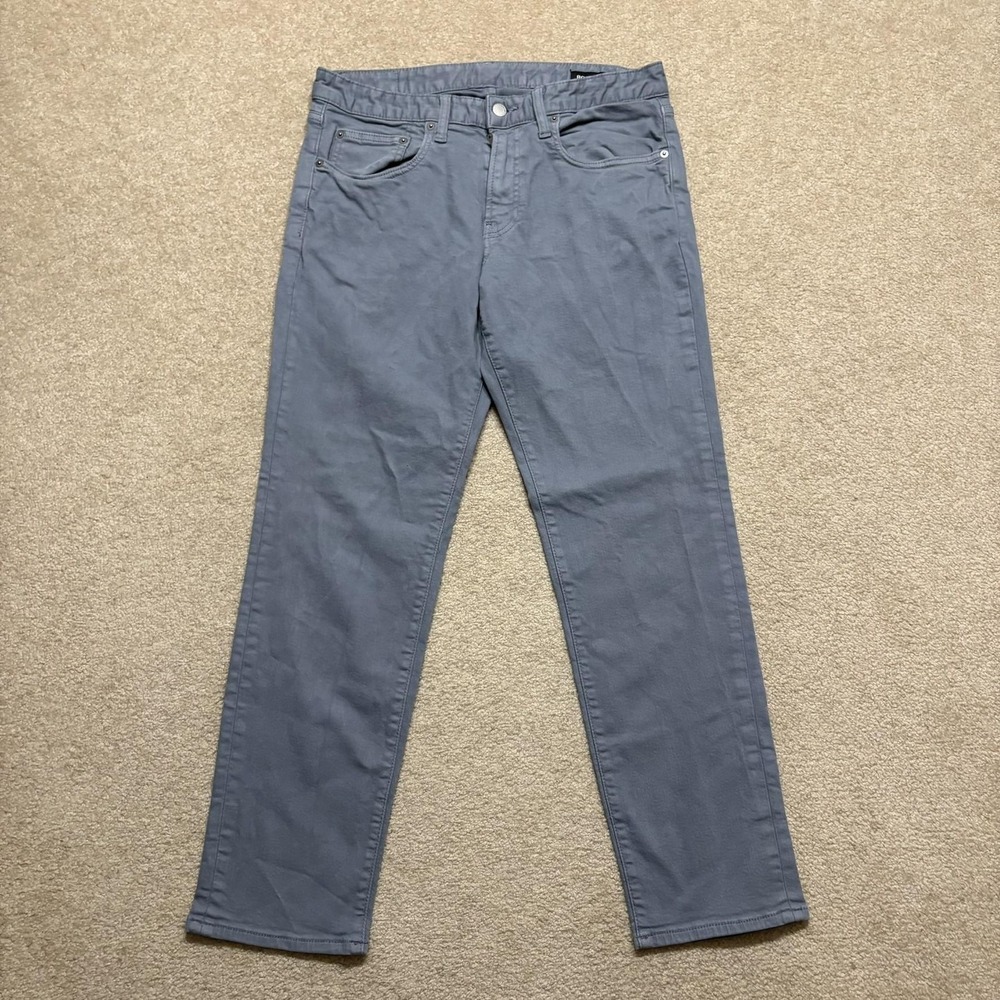 Bonobos Jeans Mens 32x29 Gray Blue Slim Straight Stretch Denim Casual‎ Pants